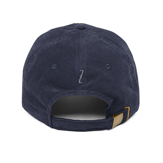 "WHOEVER" Velours Embroidered Cap — Blue