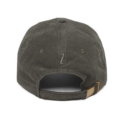 "ALL THAT" Velours Embroidered Cap — Olive
