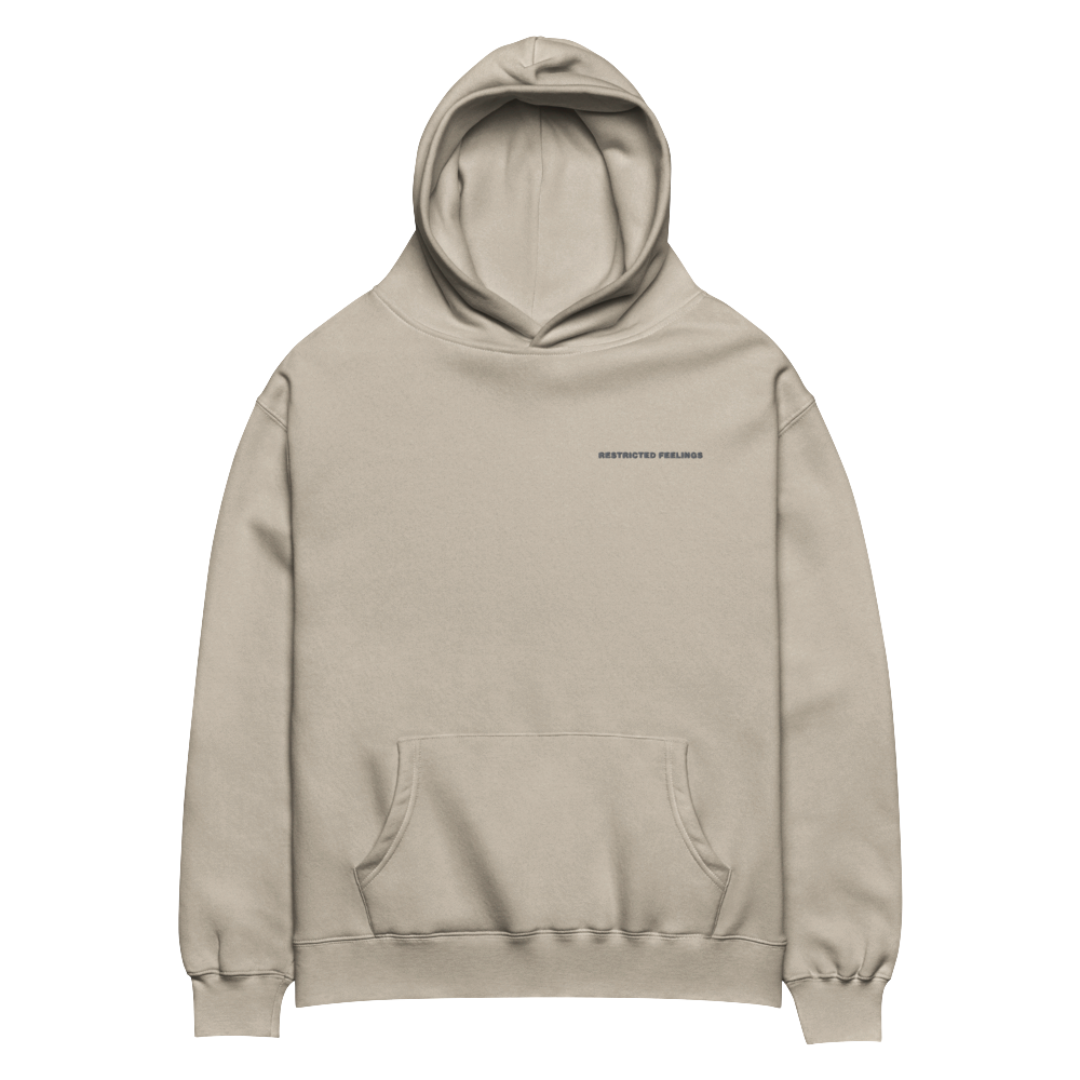 Restricted Feelings Oversized Sand Hoodie - Unisex