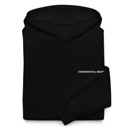 Confidential Mood Oversized Black Hoodie - Unisex
