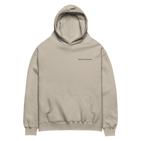Restricted Feelings Oversized Sand Hoodie - Unisex